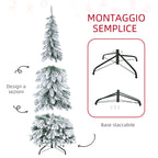180cm Snowy Christmas Tree with 523 Branches and Steel Base for Indoors