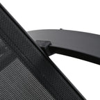 Outsunny Set 2 sun loungers and table with a shelf, in breathable fabric and metal, 59x169x66 cm, black - Borgè