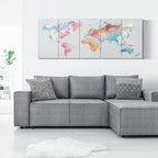 5 Piece Canvas Print for Home and Office 80x40cm , Pine Wood Canvas and Water-Based Paint, Multicolor
