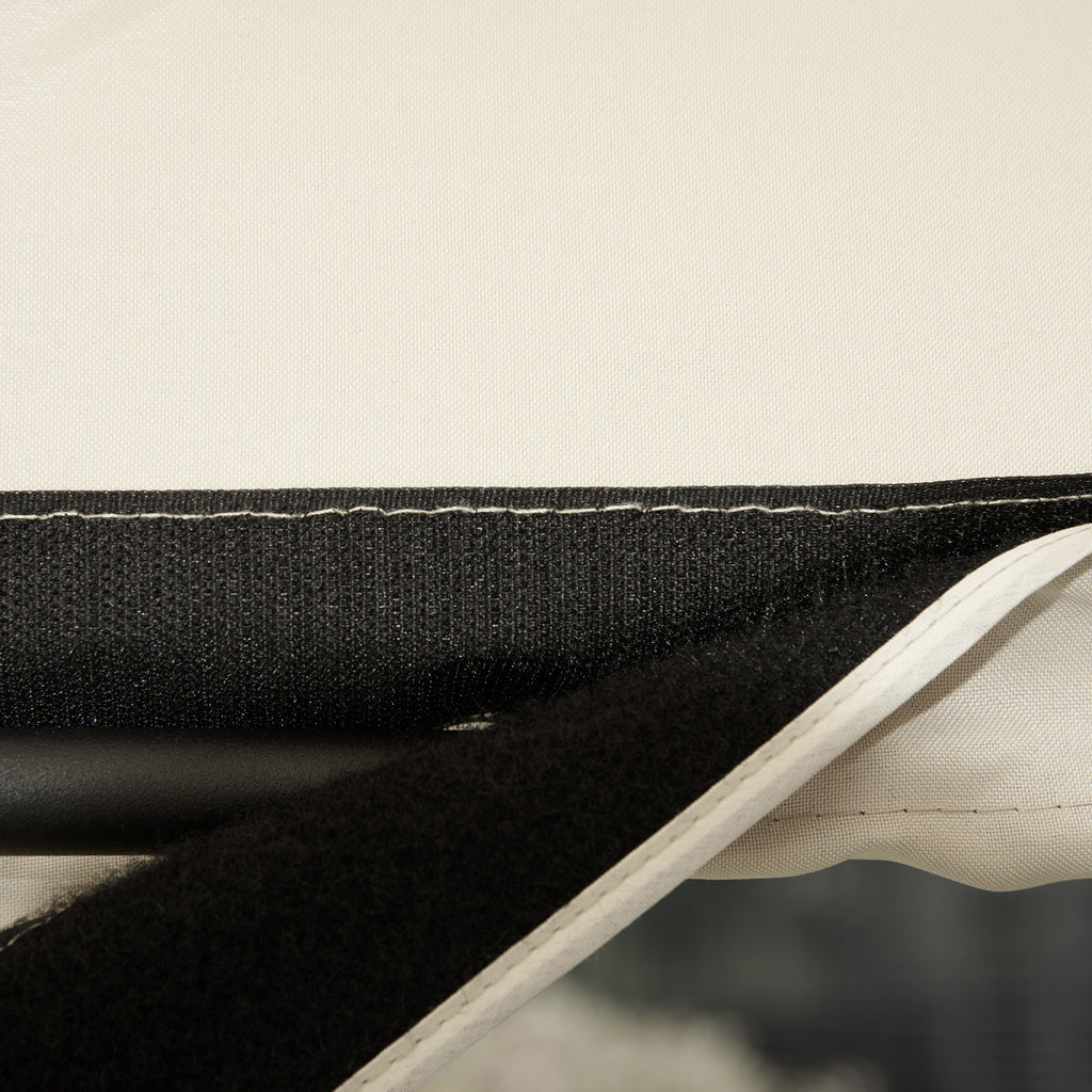 2-Seater Garden Swing with Adjustable Canopy, 140x118x162cm Beige