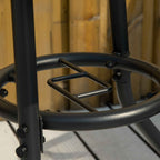 Outsunny Garden Table Round Coffee Table with Hole, 80cm, Black