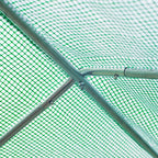 4.5x3x2m Tunnel Greenhouse for Vegetable Garden with Sloping Roof in PE and Steel Pipes Dark Green - Borge' Group Limited