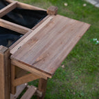 Outsunny bed for raised wooden vegetable garden with folding shelf and lower shelf, 123x54x74cm - Borgè