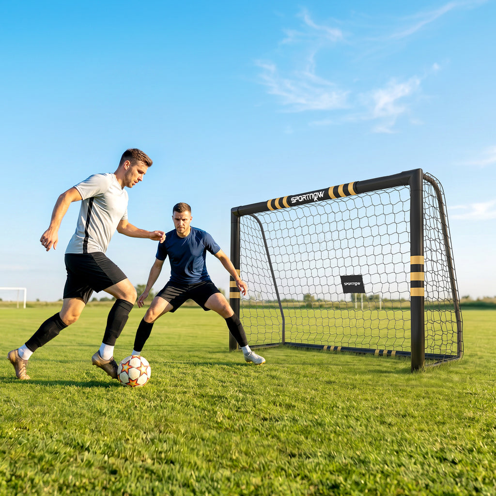 SPORTNOW Portable Soccer Goal 240x160cm with EPE Foam Padding