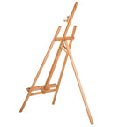 Tripod Easel with Adjustable Canvas Holder, Beech Wood, 65x68x174-230 cm