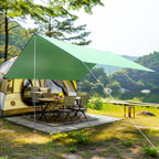 Portable Awning 3x3 m, Waterproof Awning for Camping and Beach, Green