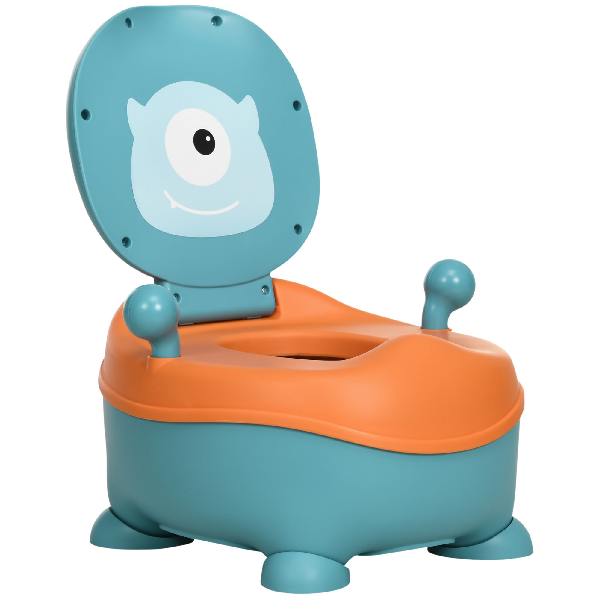 ZONEKIZ Alien-Shaped Potty for Babies from 6 Months, Ergonomic Seat, Backrest and Removable Tub, Blue