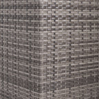 3-Piece Garden Lounge Set with 2 Outdoor Sofas and 1 Garden Table in Grey Synthetic Rattan