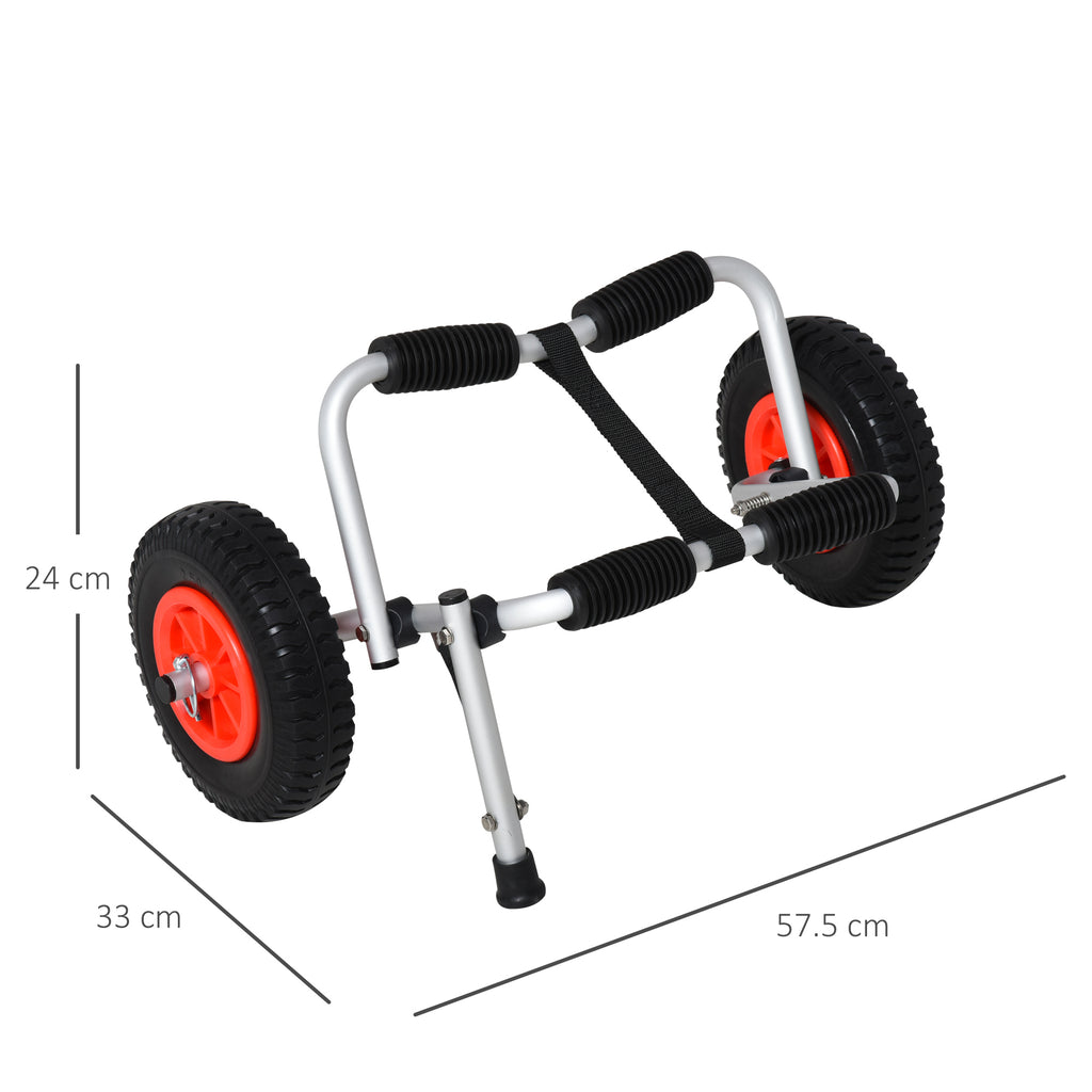Folding Aluminum Kayak Canoe Cart with Non-Slip Pads