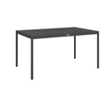 Outsunny 6-Seater Slatted Garden Table in Steel and Aluminum, 145x90x74 cm, Dark Gray