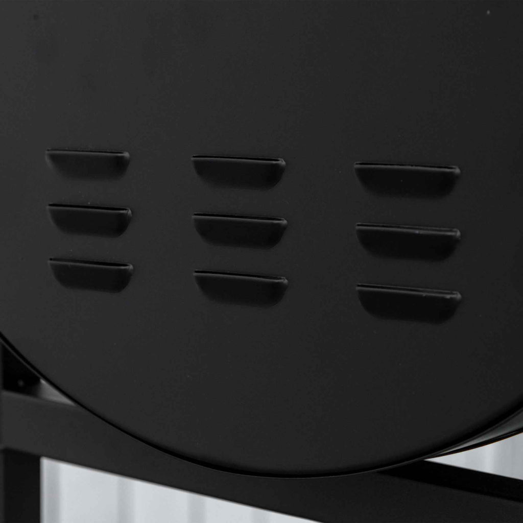 Outsunny Steel Barbecue with 2 Independent Grills, 2 Wheels, and Bottom Shelf | Black | 90cm x 45cm x 96cm