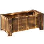 Outsunny Rectangular Fir Wood Planter Pot 70 x 35 x 30cm