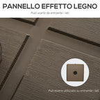 Refillable Garden Umbrella Base with HDPE and Steel Handle, 49x49x36.5 cm, Brown