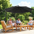 Outsunny Adjustable Cantilever Garden Umbrella, 3x3m, Black