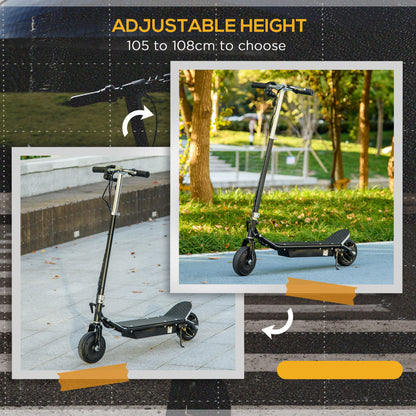 Homcom electric scooter children 4-14 years 150W at adjustable height, in steel and pp, 42x94x105-108 cm, black - Borgè