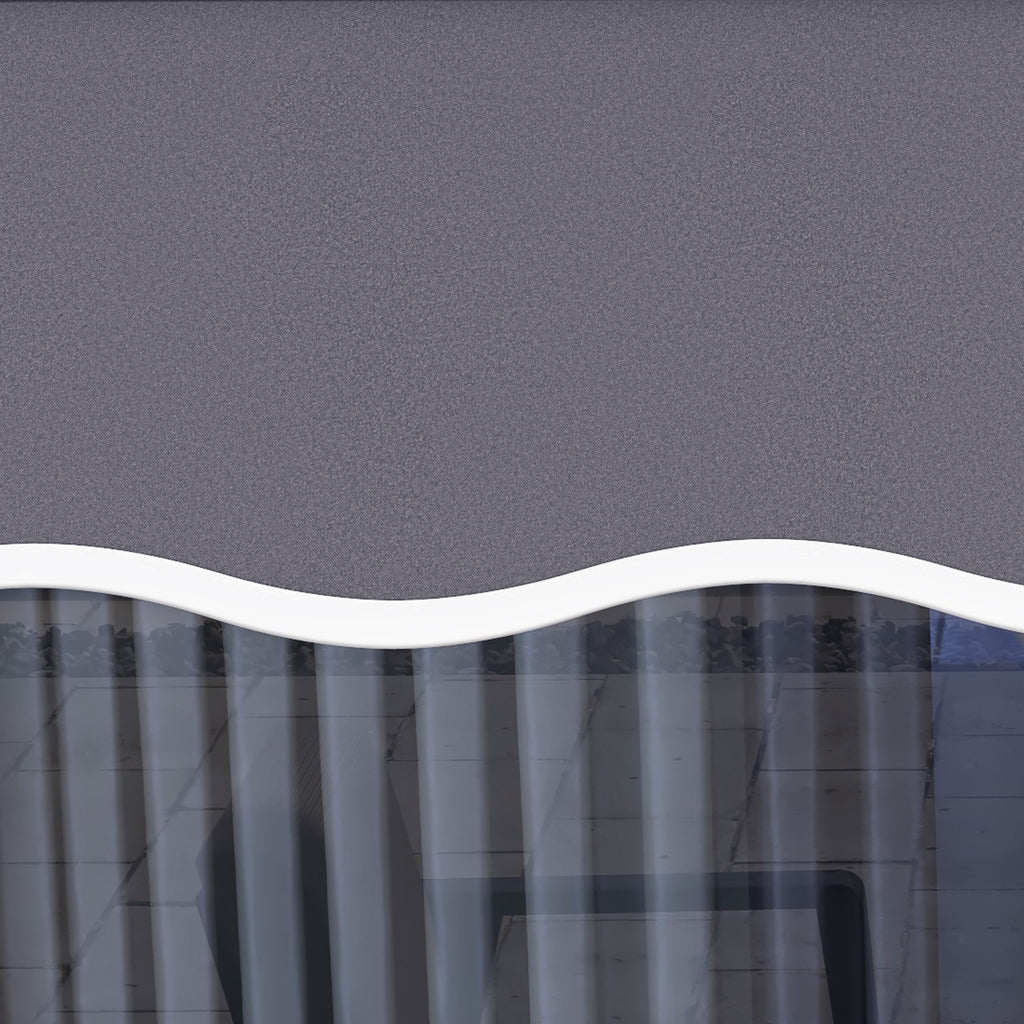 Replacement Cover for Retractable Arm Awning in Anti-UV Polyester 3.6x2.5 m, Gray