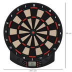 Electronic PP Dartboard with 6 Darts and Scoreboard, 44x39. 5x 2.2cm, Black