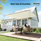Outsunny Cream White Polyester Anti-UV Outdoor Pergola Cover with 8 Drainage Holes, 286x245 cm