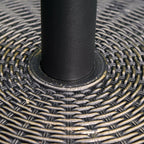 14kg Concrete and Plastic Umbrella Base with Rattan Effect Ø48x34cm, Bronze