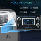 Ice Maker, 20kg in 24 Hours, 24 Cubes in 14-18 Minutes, Self-Cleaning System, Black