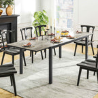 Outsunny Extendable Garden Table Outdoor Table 6-8 People Aluminum Edge and Steel Frame 160/240cm Gray