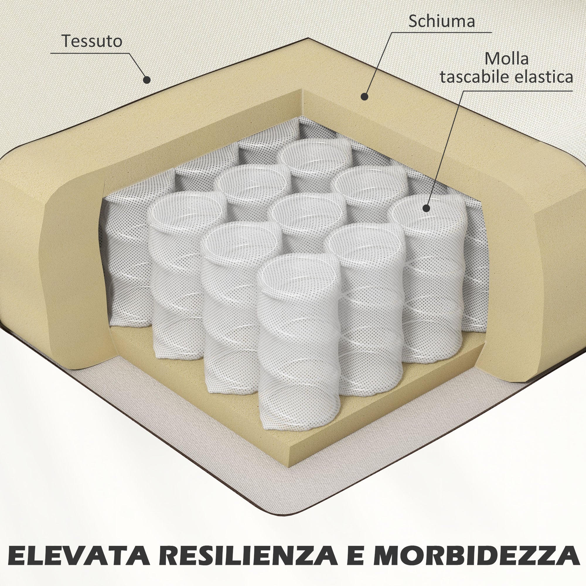 Modern Fabric Bedroom Armchair with Armrests, 66x72x74 cm, Cream