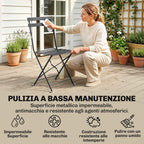 Outsunny Set of 2 Folding Garden Chairs with Slatted Seat