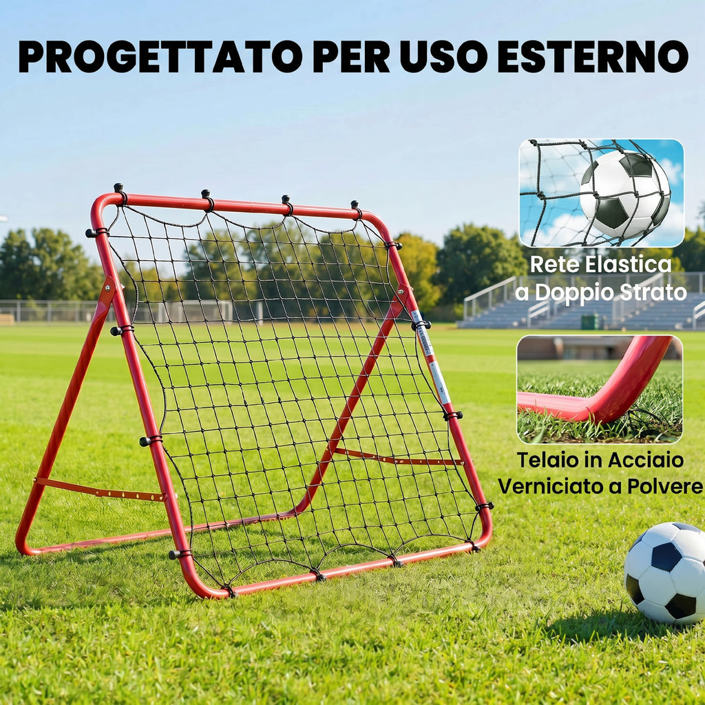 SPORTNOW Soccer Rebounder Net, Easy Assembly, 5 Adjustable Angles