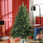 150cm Green Plastic Christmas Tree with Metal Base and 1309 Fireproof Branches