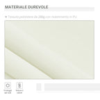 Outsunny 3x2.5m Aluminum and Polyester Crank Roller Awning, White