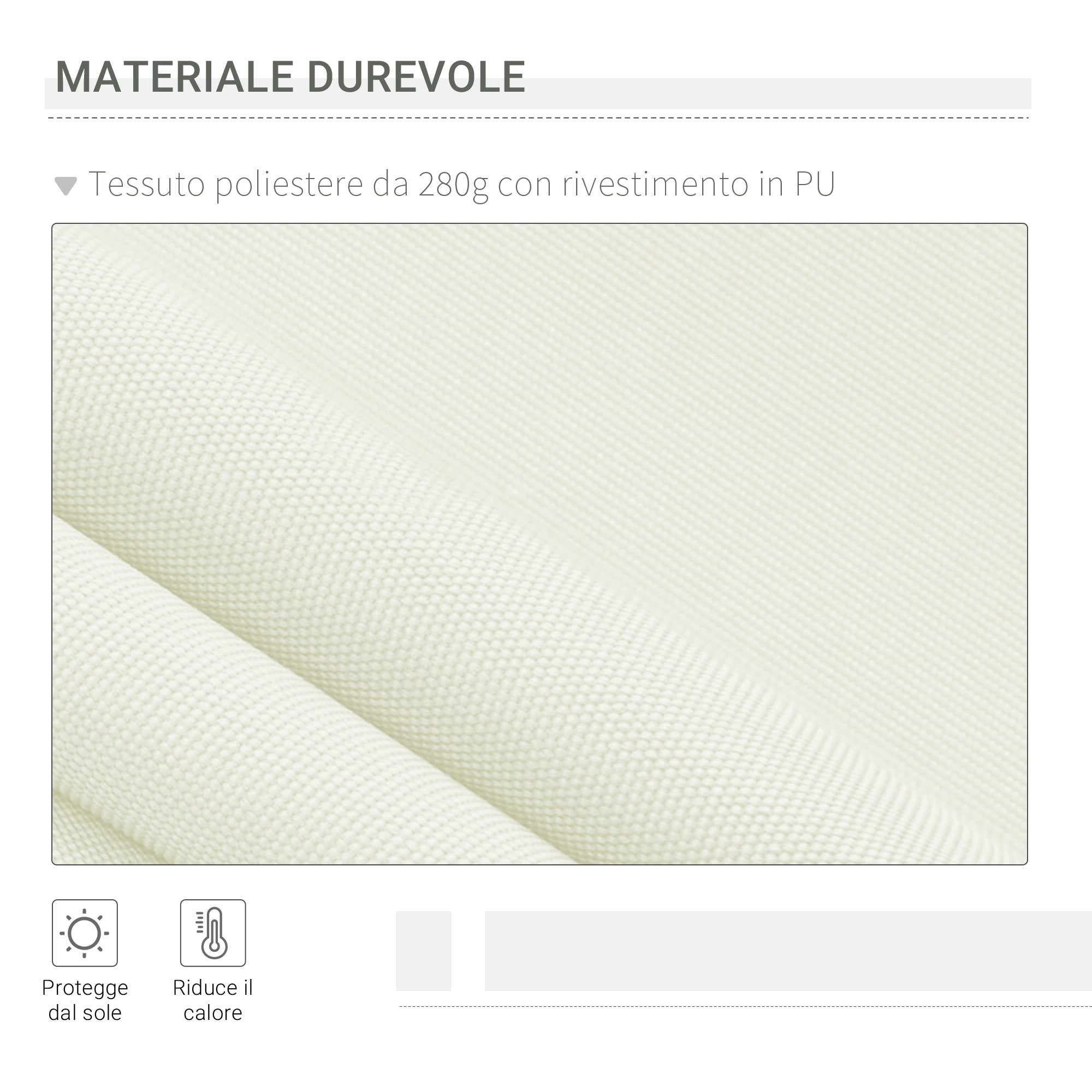 Outsunny 3x2.5m Aluminum and Polyester Crank Roller Awning, White