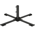 Outsunny Folding Cross Base for 38-48mm Umbrellas, Patio Stand, Dark Grey