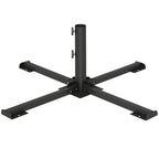 Outsunny Folding Cross Base for 38-48mm Umbrellas, Patio Stand, Dark Grey