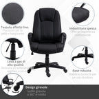 Height-Adjustable Massage Office Chair, 60x74x106-116cm, Black