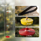 AIYAPLAY Children's Climbing Rope with Platforms and Disc Seat, in HDPE and PE, Ø30x4 cm, Red