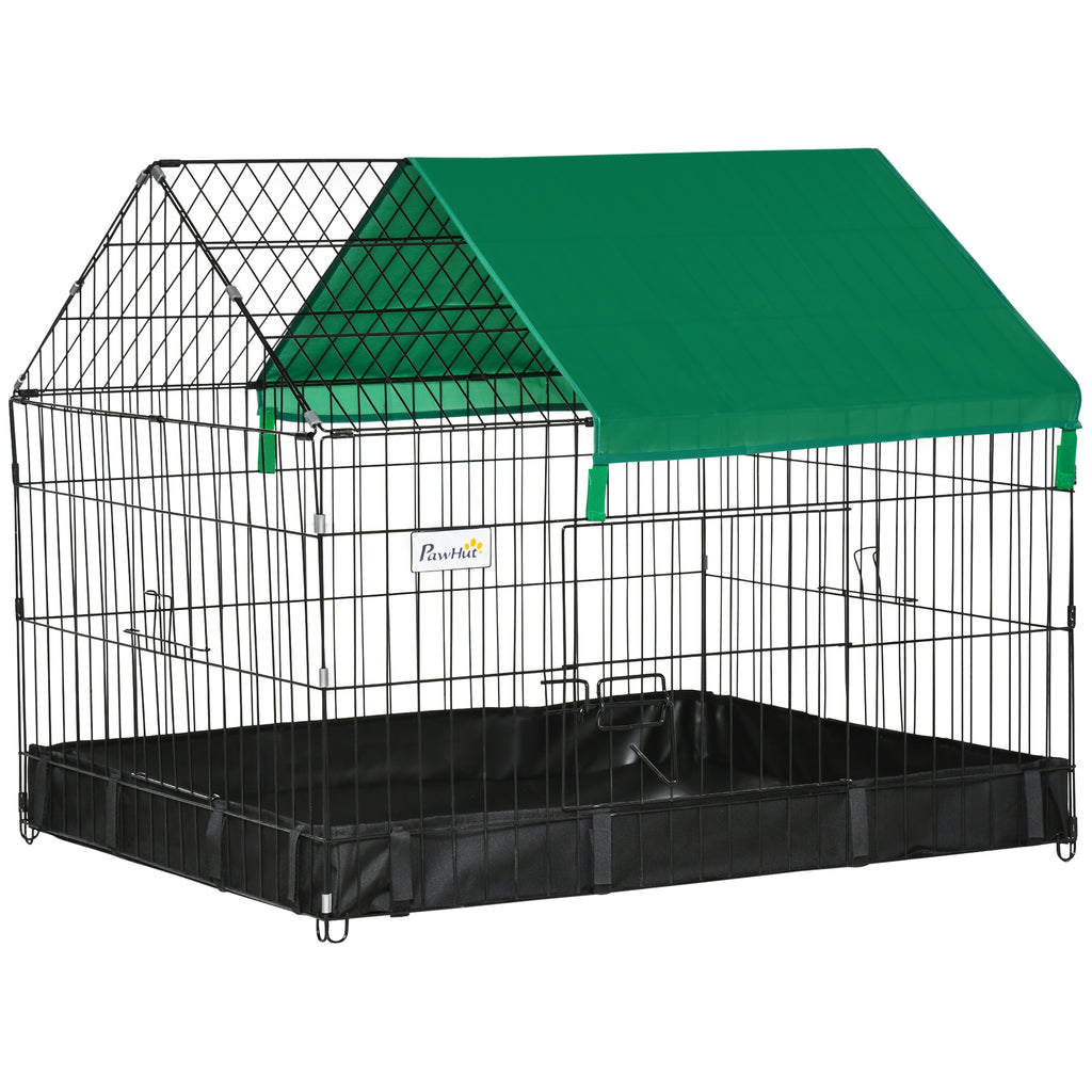 Rabbit and Guinea Pig Cage in Metal and Oxford Fabric 90x75x75cm