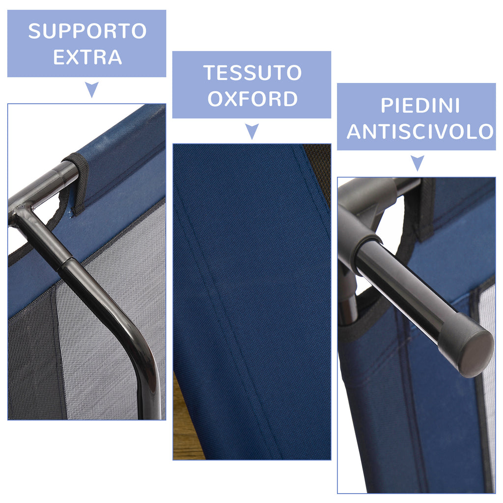 Raised Dog Bed with 600D Mesh Fabric, Travel Bed for Large Dogs up to 30kg, 91.5x76.2x18 cm, Blue