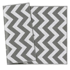 Reversible Outdoor Rug with Geometric Pattern, 121x182 cm, Grey and White