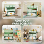 Children's Toy Storage Shelf, 3-Tier, Green