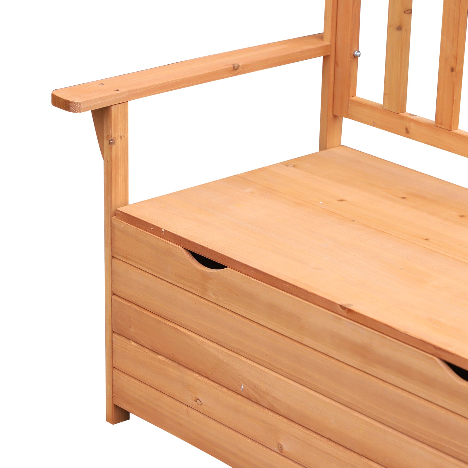 2 Seater Garden Bench with Storage Compartment Wood 112x58x84cm