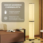 HOMCOM Floor Lamp with Remote Control and 3000-6000K Temperature Adjustment, Fabric Lampshade, Ø20x135 cm, Beige