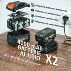 Outsunny Cordless Hedge Trimmer with 2 x 4000mAh Batteries and Aluminum Telescopic Pole