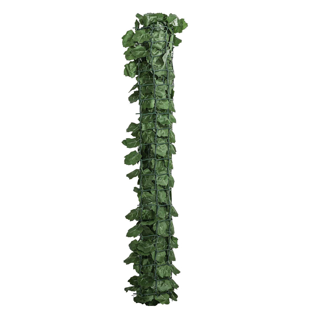 Outsunny PE Ivy Leaf Faux Hedge Roll for Balcony and Garden, 300x100 cm, Dark Green