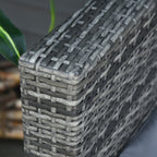 Outsunny 3-Seater Outdoor Sofa in PE Rattan and Metal with Seat and Back Cushions, 185x70x80 cm, Grey