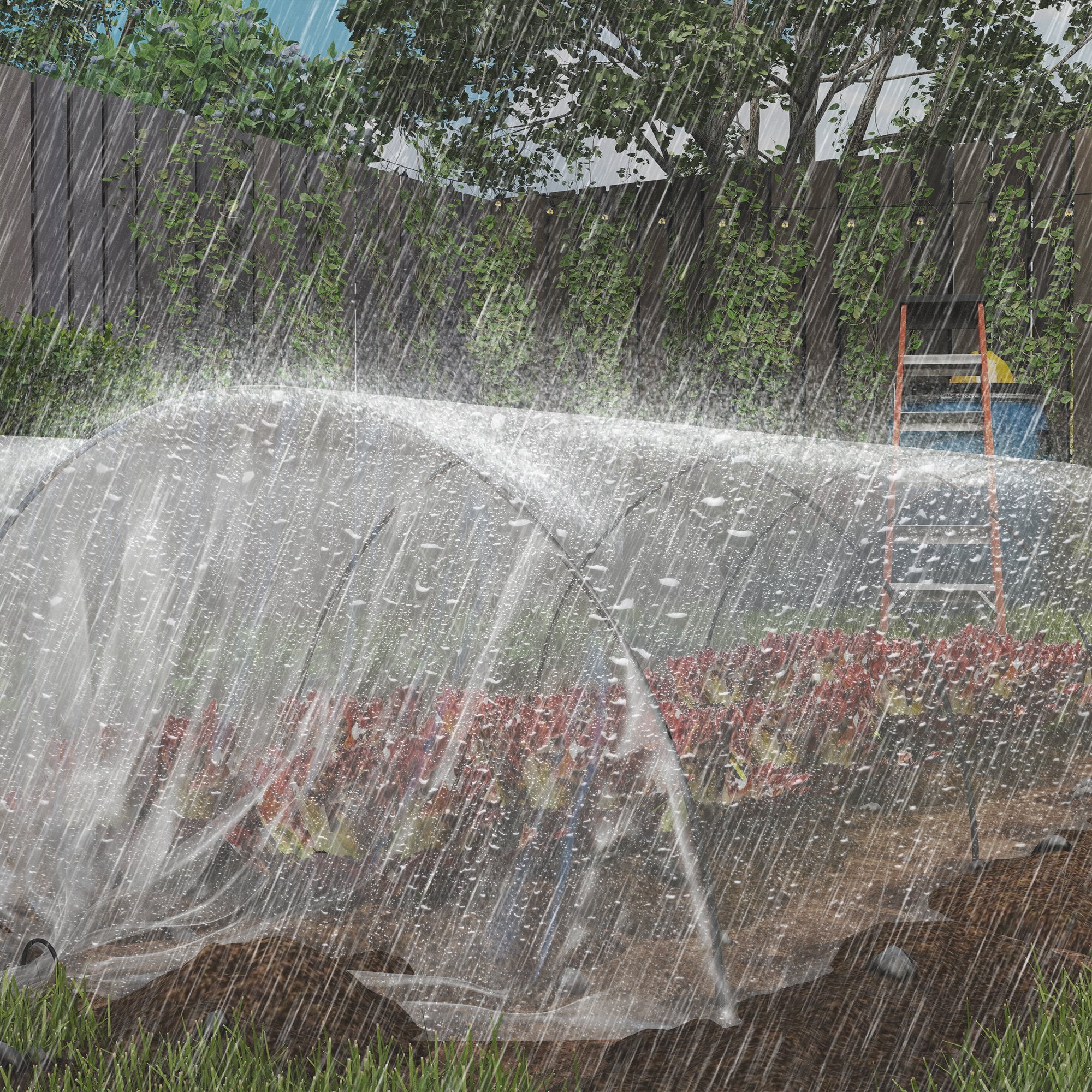 Replacement Greenhouse Cover 6x10 m, Anti-UV and Waterproof PP Tunnel Greenhouse Cover, Transparent