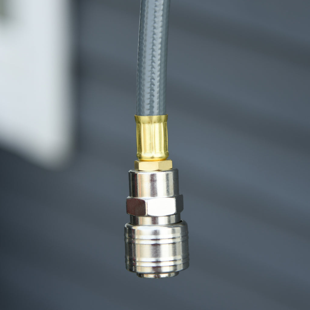 Automatic Hose Reel 10m + 90cm with Φ1/4'' Connection, Wall Mounted and 180° Rotatable, Grey