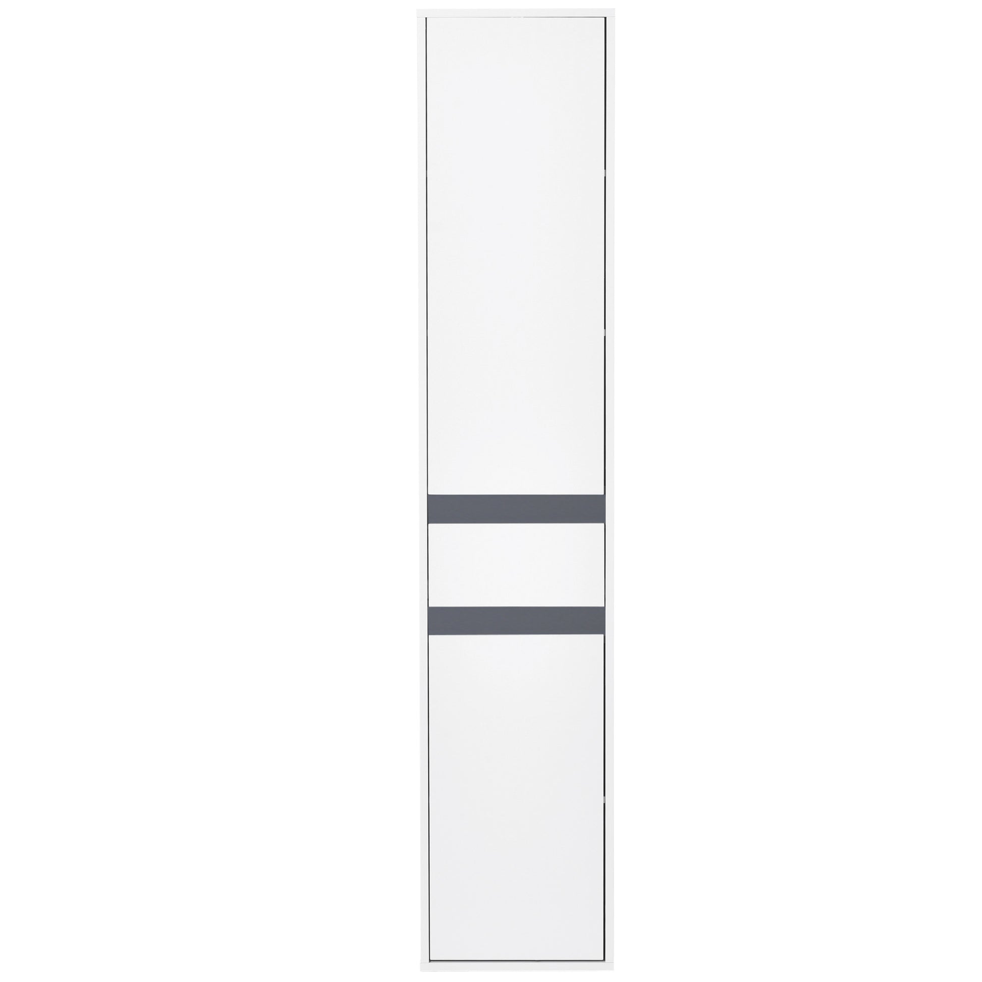 HOMCOM Bathroom Column with 2 Cabinets with Adjustable Shelf and Drawer, in Chipboard, 35x31x172 cm, White - Borgè