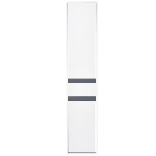 HOMCOM Bathroom Column with 2 Cabinets with Adjustable Shelf and Drawer, in Chipboard, 35x31x172 cm, White