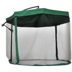 3x3m Garden Umbrella with Mosquito Net, Crank Opening and Cross Base, Green