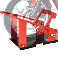 HOMCOM Metal Front Motorcycle Lift Stand for up to 450kg with Pre-Drilled Sections, 27.5x51-69x34 cm